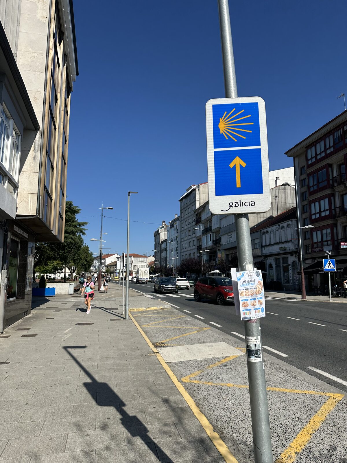 Melide 街上的路標